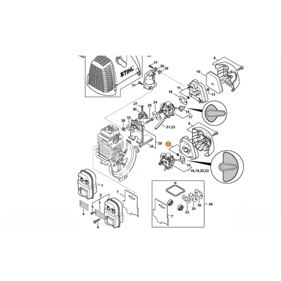 STIHL  Obudowa filtra 4180 140 2800